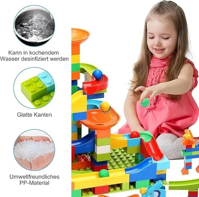 TOBOGAN DE PELOTAS Y BLOQUES DE CONSTRUCCION PARA NIÑOS - 4