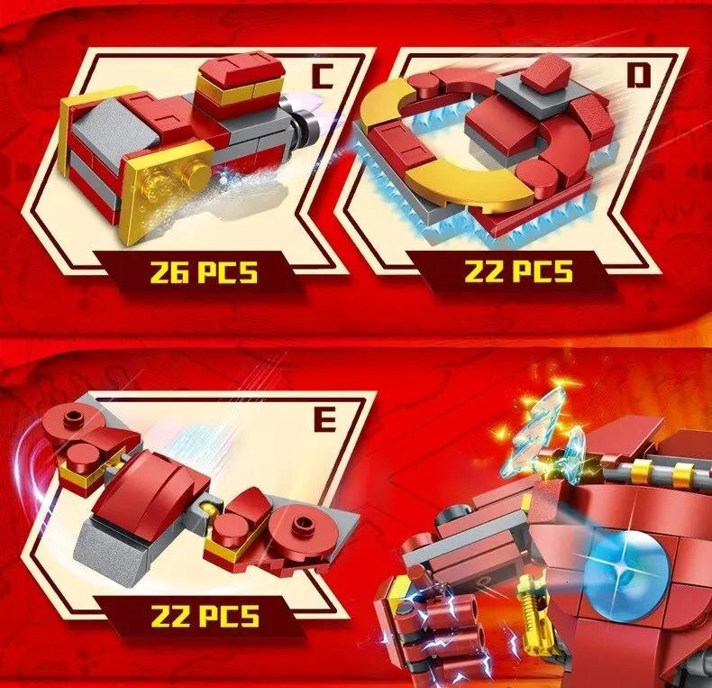 SET DE BLOQUES DE CONSTRUCCION STEEL ARMOR MECHA 10 EN 1 - 4