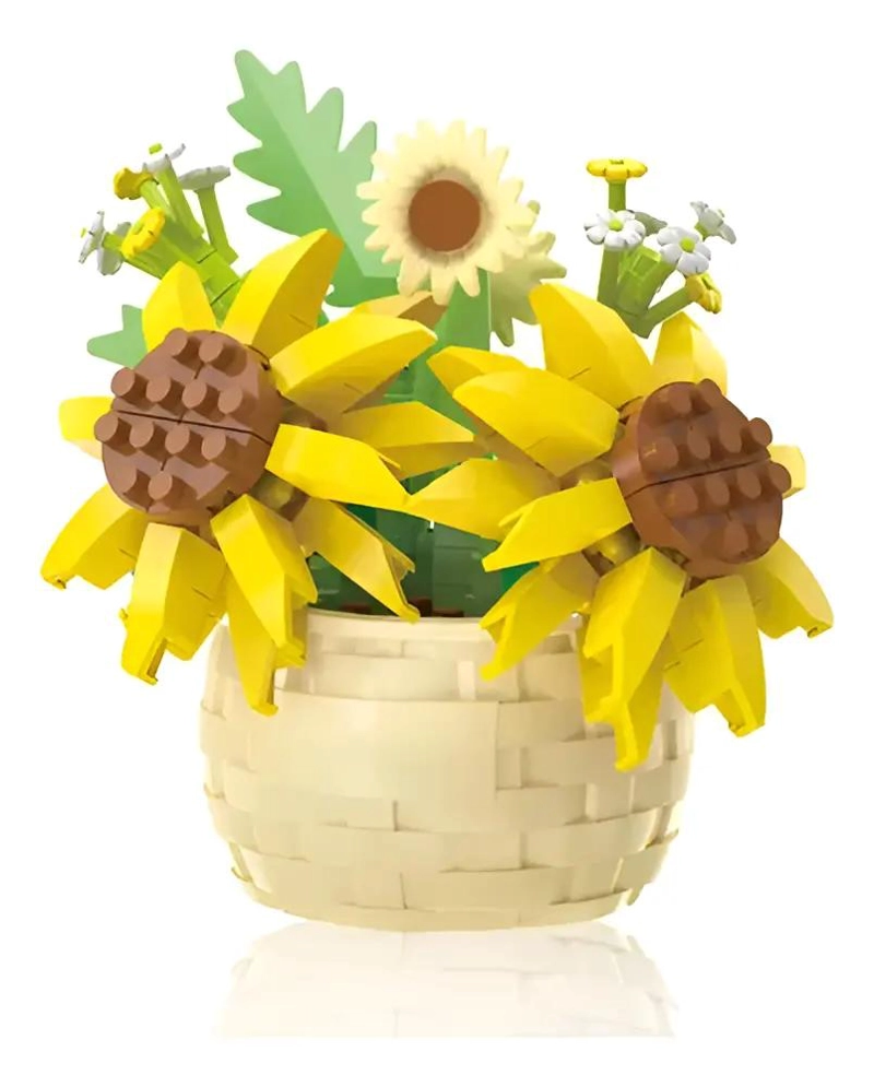 JUEGO DE BLOQUES DE CONSTRUCCION DE FLORES EN MACETA - 1