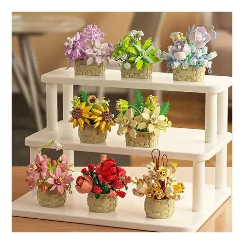 JUEGO DE BLOQUES DE CONSTRUCCION DE FLORES EN MACETA - 5
