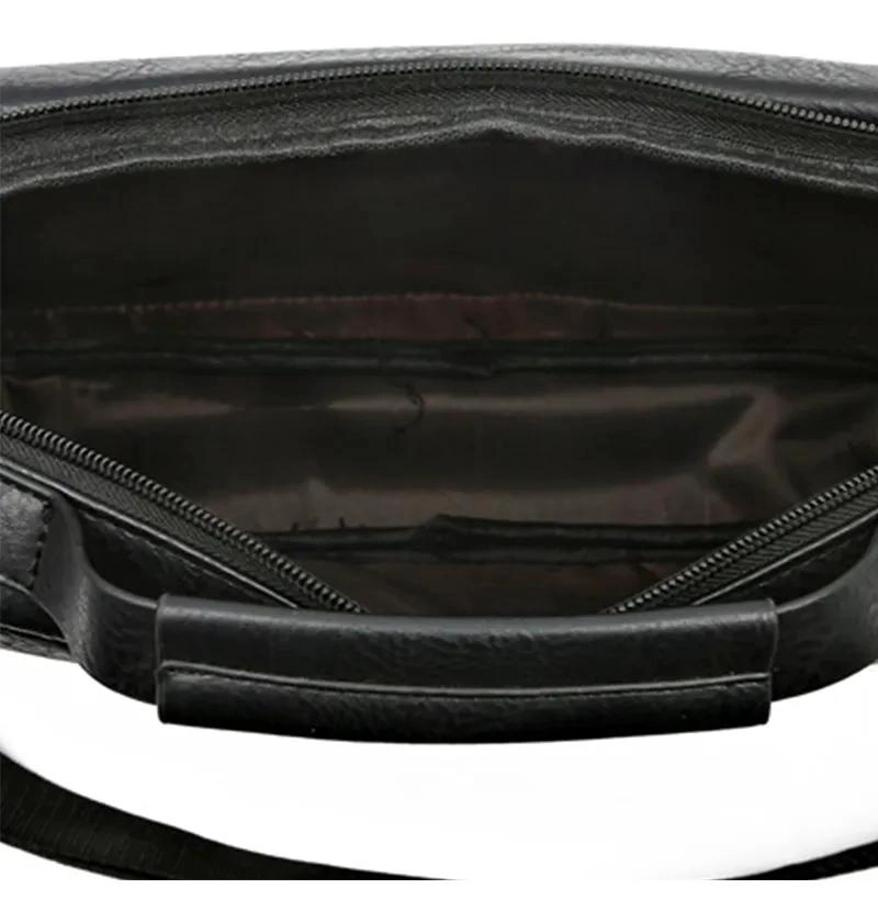 BOLSO MULTIFUNCIONAL DE ECOCUERO PARA HOMBRE CON COMPARTIMENTOS - 1