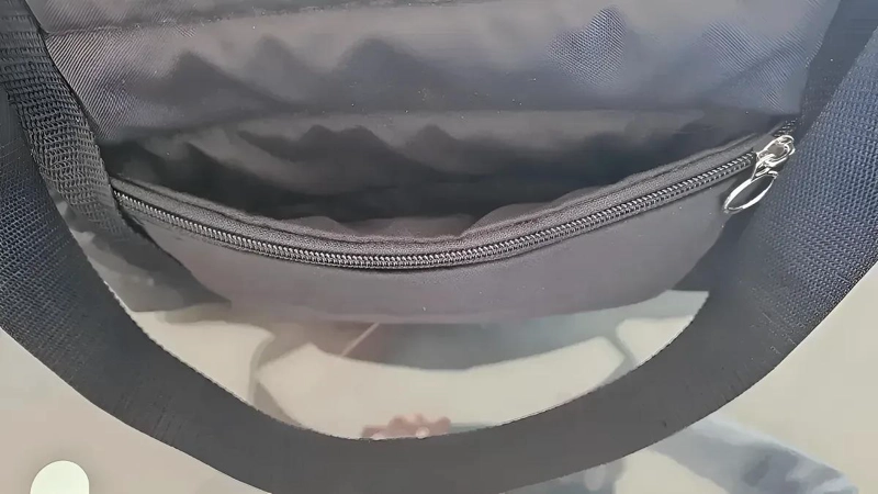 BOLSO ACOLCHADO NEGRO MULTI BOLSILLOS PARA MUJER - 5