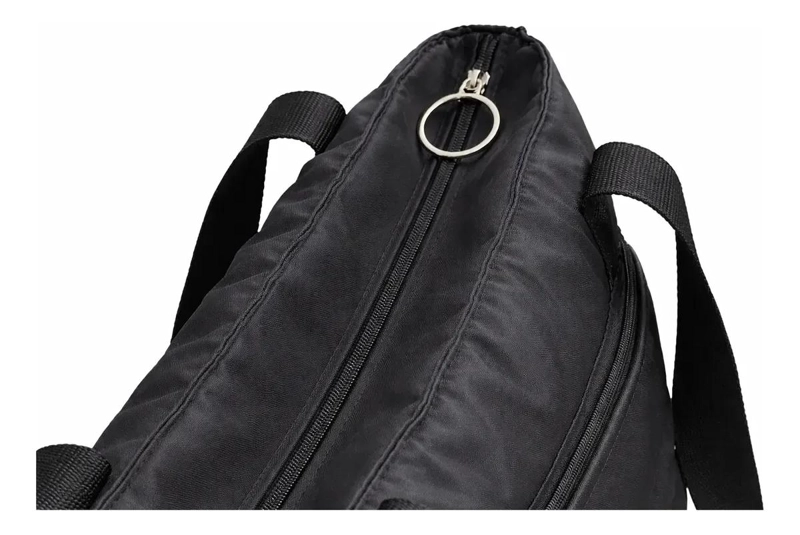 BOLSO ACOLCHADO NEGRO MULTI BOLSILLOS PARA MUJER - 6