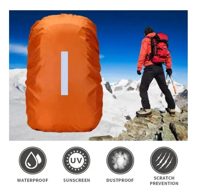 CUBRE MOCHILA IMPERMEABLE REFLECTANTE PARA 80 LITROS - 3