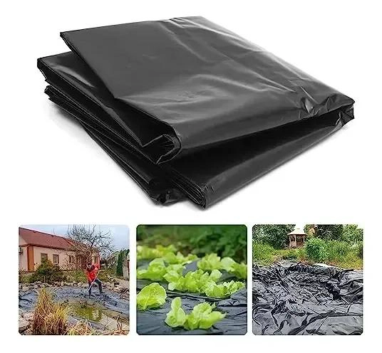 COBERTOR DE POLIETILENO NEGRO IMPERMEABLE 4M X 5M PARA PROTECCION - 1