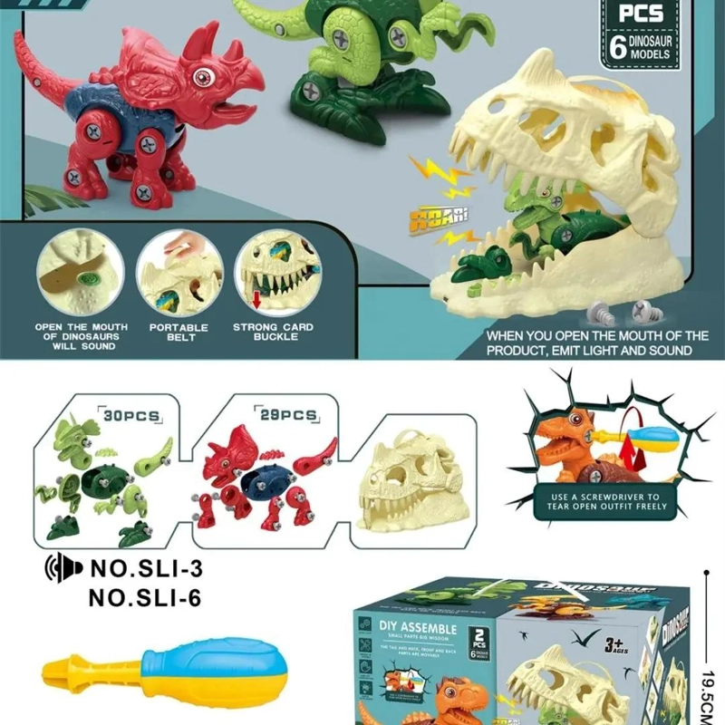 JUGUETE DIDACTICO ARMABLE DE DINOSAURIOS PARA NIÑOS - 5