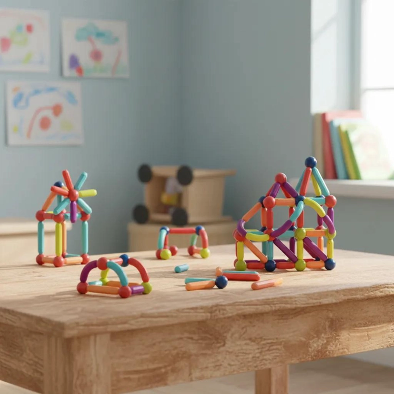 BLOQUES MAGNE TICOS DE CONSTRUCCION 84 PIEZAS PARA NIÑOS - 1
