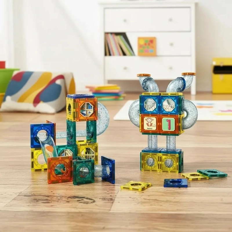 BLOQUES MAGNE TICOS DE CONSTRUCCION PARA NIÑOS 42 PIEZAS - 4