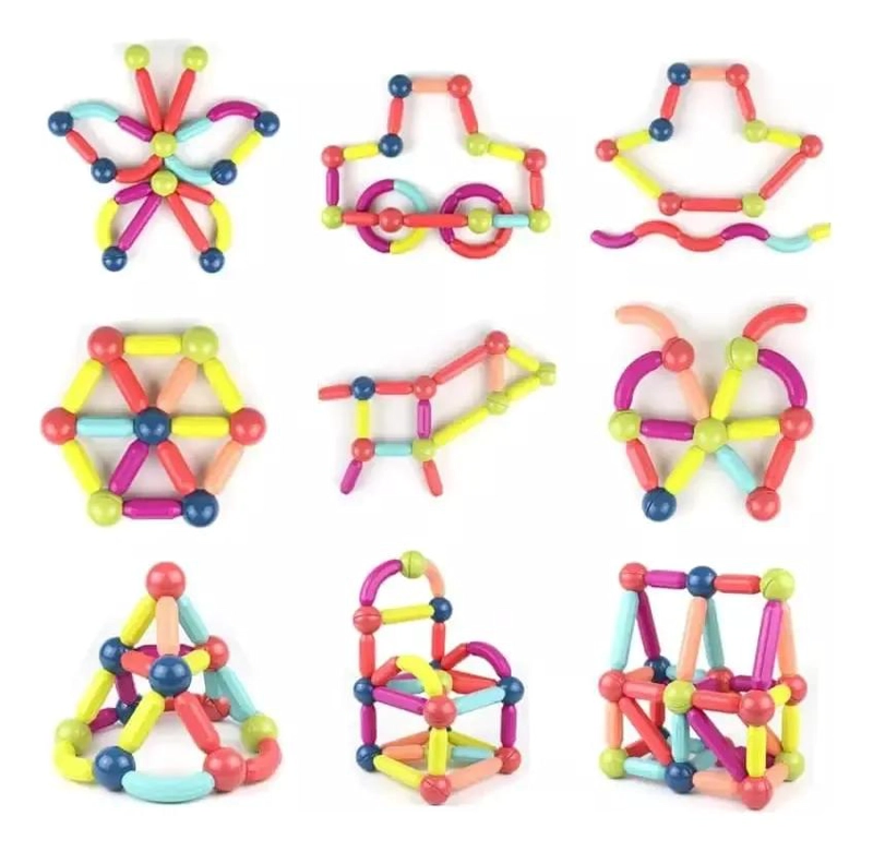 JUEGO DE BLOQUES MAGNE TICOS 42 PIEZAS PARA CREAR Y APRENDER - 5