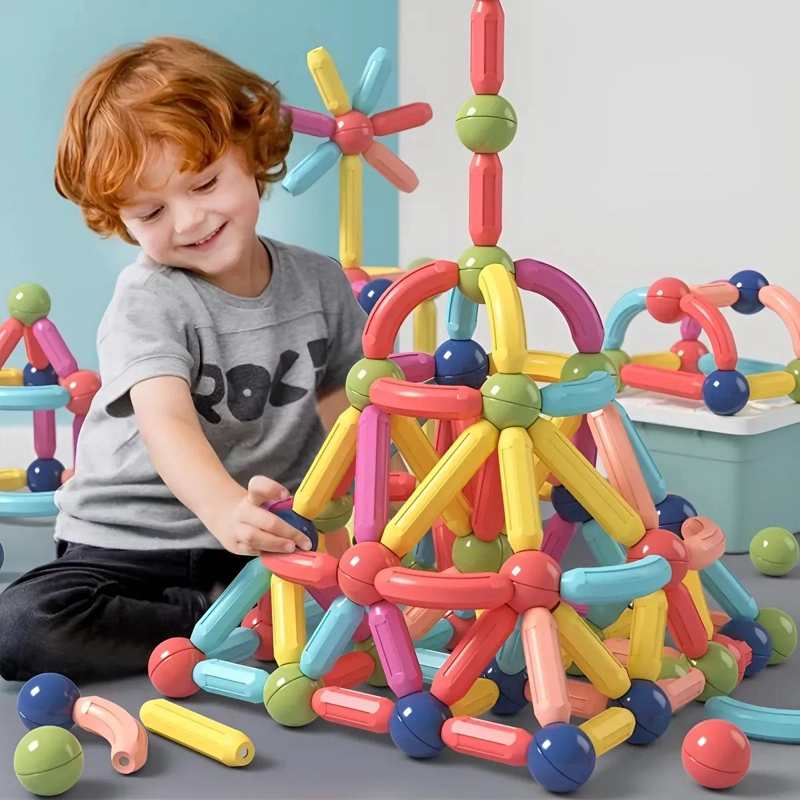 BLOQUES MAGNE TICOS DE CONSTRUCCION 36 PIEZAS PARA NIÑOS - 1
