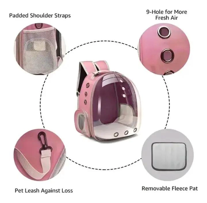 MOCHILA PORTA MASCOTAS IMPERMEABLE Y COMODA PARA VIAJES - 4