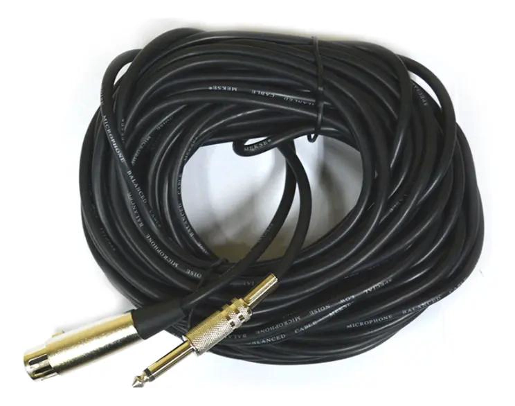 CABLE PROFESIONAL PARA MICROFONO DE 6 METROS CON CONECTORES - 1