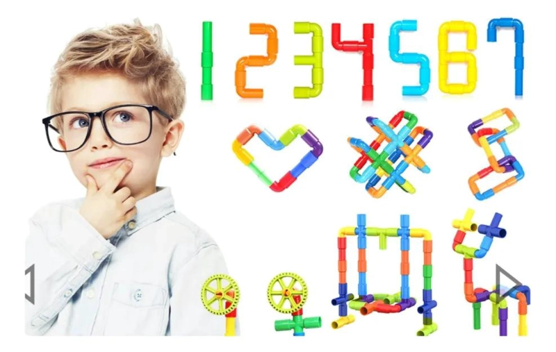 JUEGO DE CONSTRUCCION DIDACTICO CON TUBOS PARA NIÑOS - 3