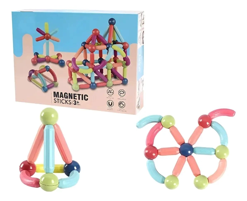 JUEGO DIDACTICO DE CONSTRUCCION MAGNE TICA 36 PIEZAS PARA NIÑOS - 1