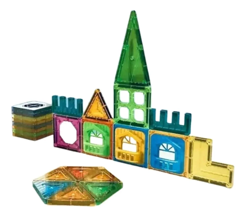 JUEGO DE BLOQUES MAGNE TICOS DE CONSTRUCCION 30 PIEZAS - 4