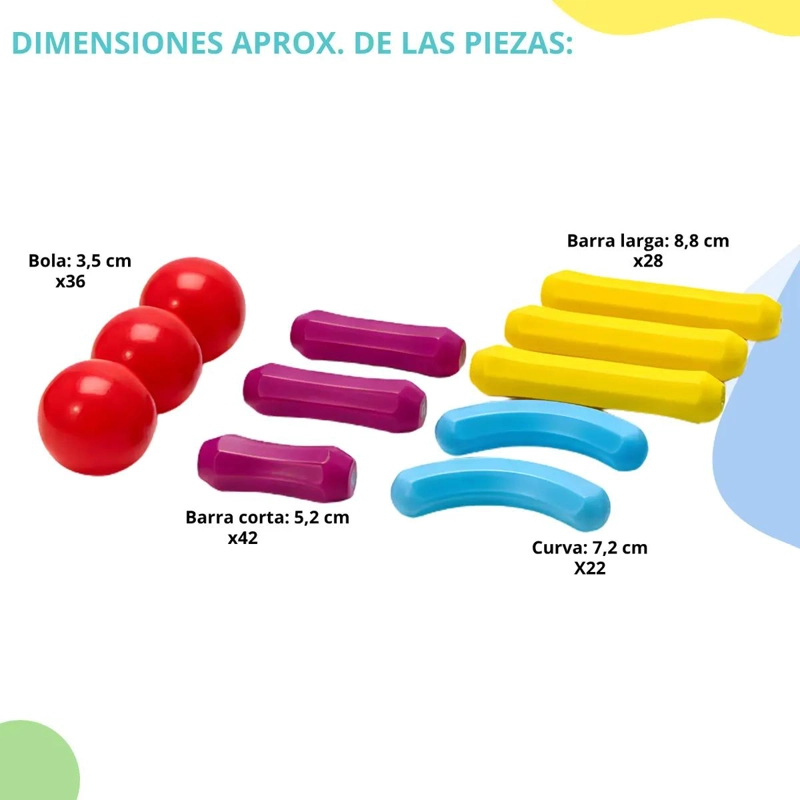 SET DE BLOQUES MAGNE TICOS DE 128 PIEZAS PARA NIÑOS - 4