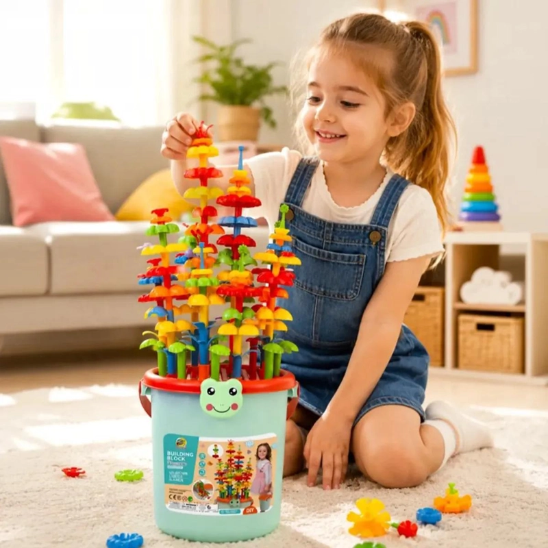 BALDE DE BLOQUES DE CONSTRUCCION 172 PIEZAS PARA NIÑOS - 7