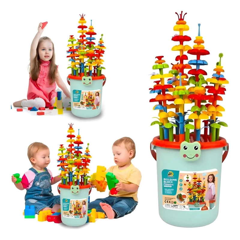 BALDE DE BLOQUES DE CONSTRUCCION 172 PIEZAS PARA NIÑOS - 9