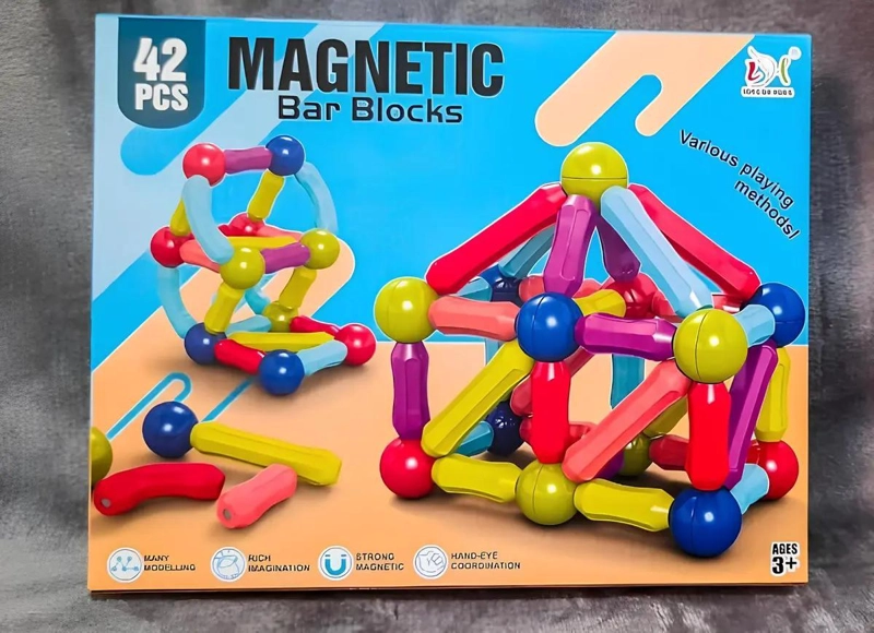 JUEGO DE BLOQUES MAGNE TICOS 42 PIEZAS PARA CREAR Y APRENDER - 3