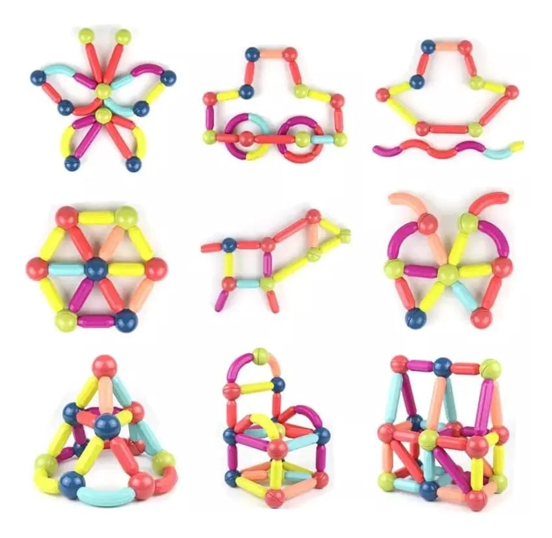 JUEGO DE BLOQUES MAGNE TICOS 42 PIEZAS PARA CREAR Y APRENDER - 6
