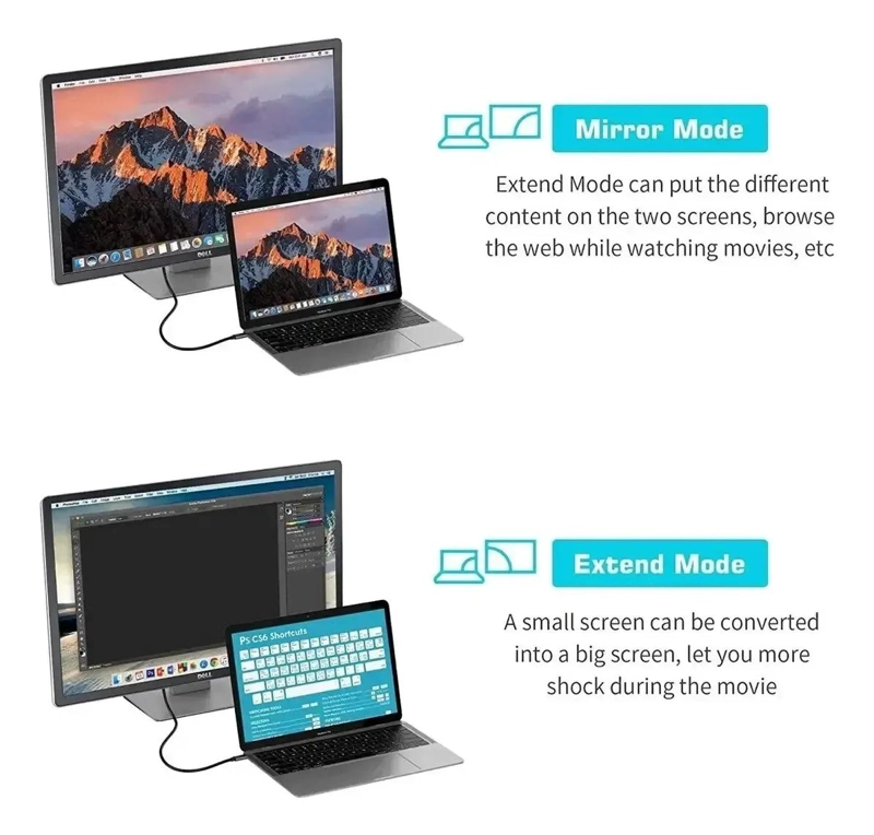 CABLE USB-C A DISPLAYPORT 8K DE 1.8 METROS ALTA CALIDAD - 4