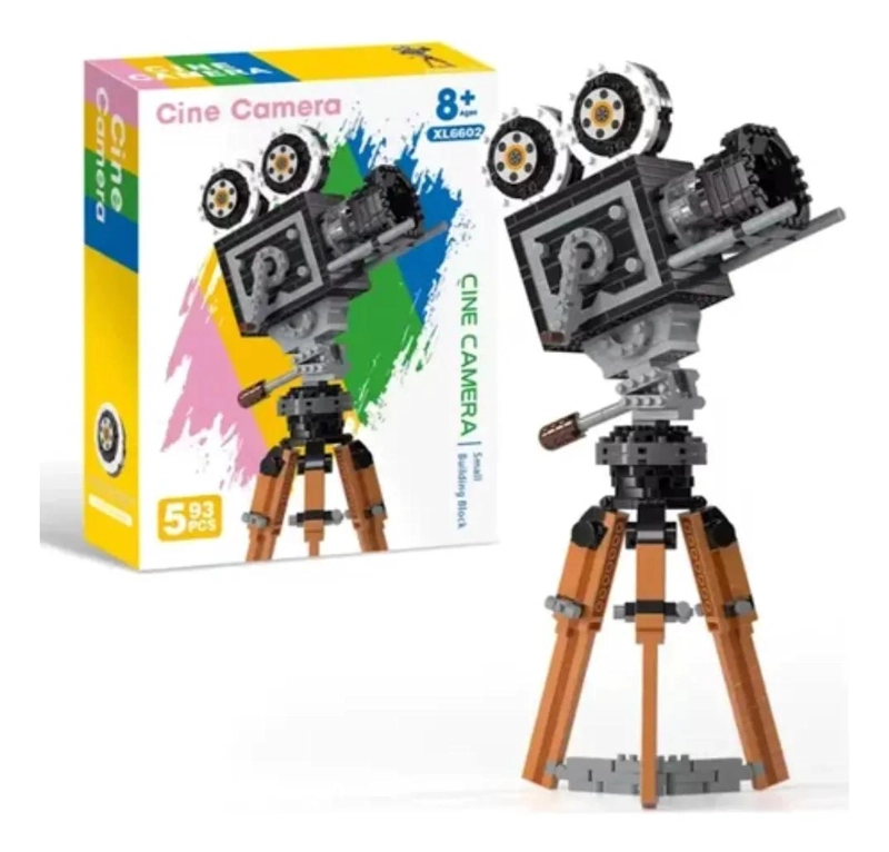 CAMARA DE CINE VINTAGE ARMABLE CON BLOQUES DE CONSTRUCCION 593 PZS - 3