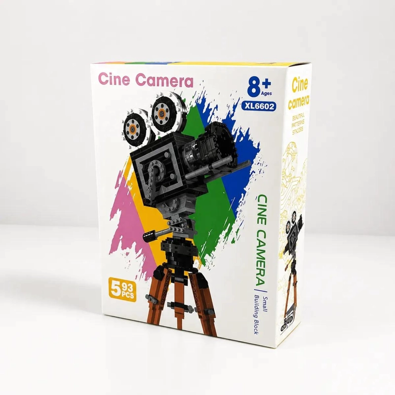 CAMARA DE CINE VINTAGE ARMABLE CON BLOQUES DE CONSTRUCCION 593 PZS - 9