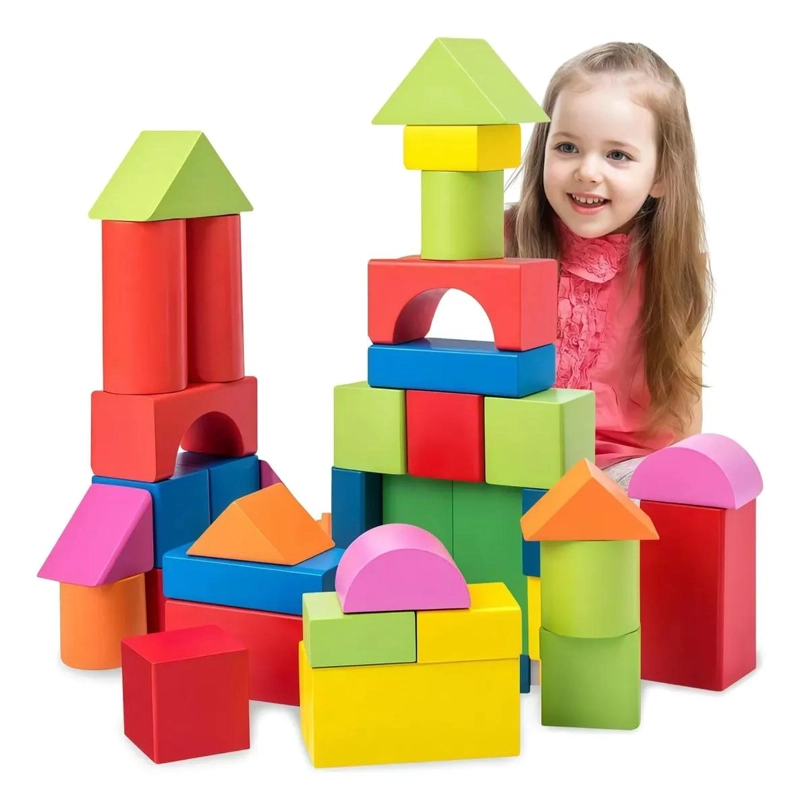 BLOQUES DE CONSTRUCCION DE ESPUMA EVA PARA NIÑOS 46 PIEZAS - 1