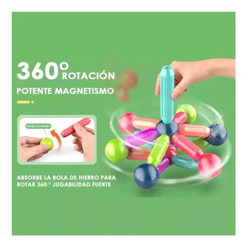 SET DE 40 BLOQUES MAGNE TICOS PARA CONSTRUCCION CREATIVA - 4