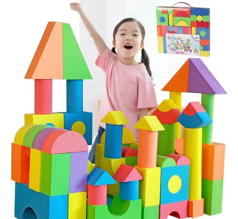 BLOQUES DE ESPUMA DE CONSTRUCCION PARA NIÑOS 46 PIEZAS - 1