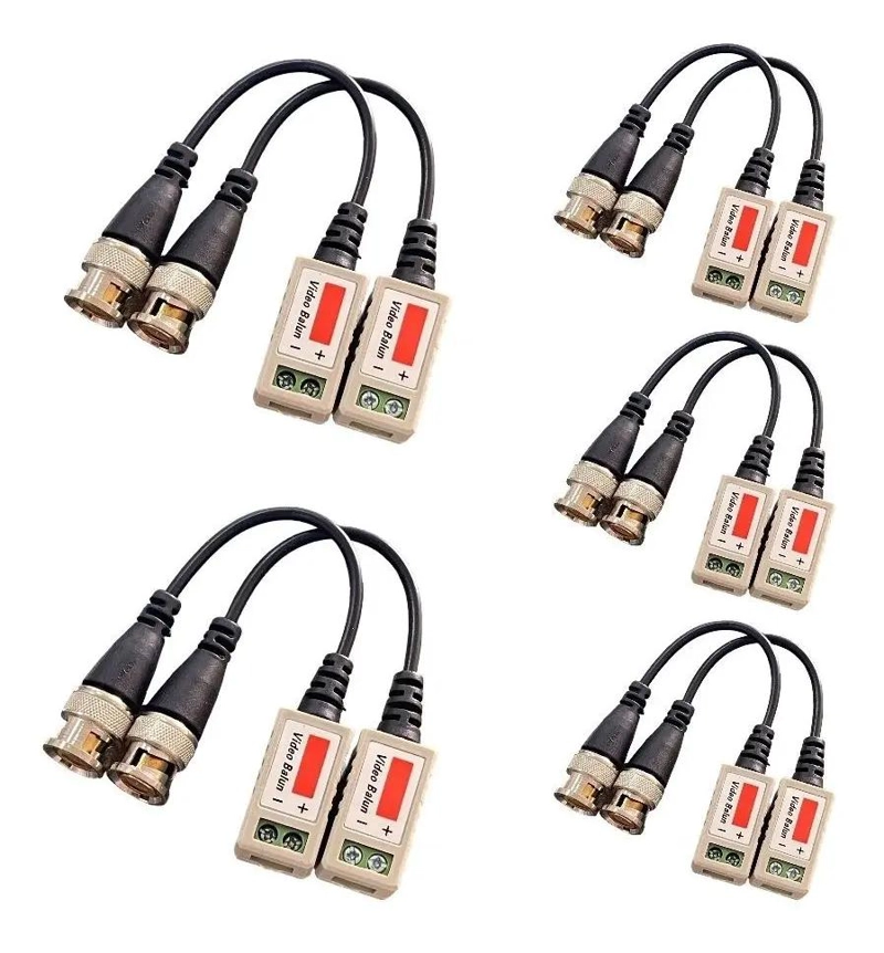 VIDEO BALUN PASIVO PARA CAMARAS DE SEGURIDAD 5 PARES - 1