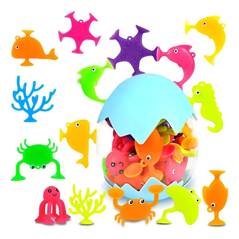 JUEGO DE VENTOSAS DE SILICONA PARA CONSTRUCCION INFANTIL - 1