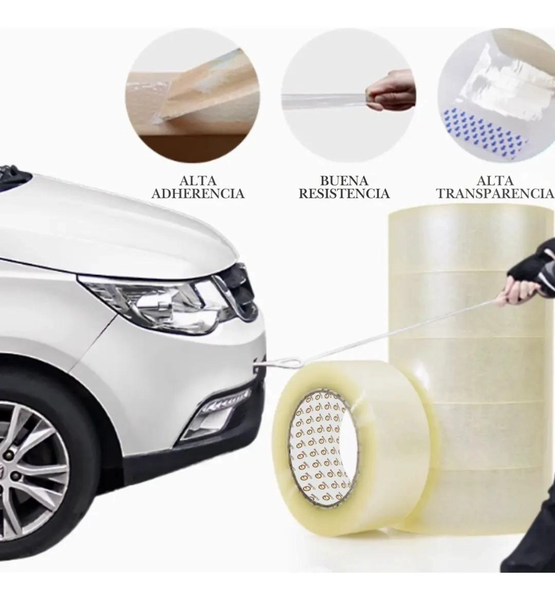 PACK DE 6 CINTAS DE EMBALAJE TRANSPARENTE 42MIC 45MM 200M - 6