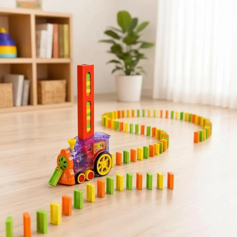 TREN DIDACTICO AUTOMATICO CON BLOQUES PARA NIÑOS - 1