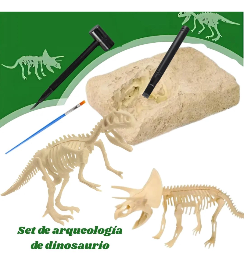 KIT DE EXCAVACION DE FOSILES DE DINOSAURIOS PARA NIÑOS - 4