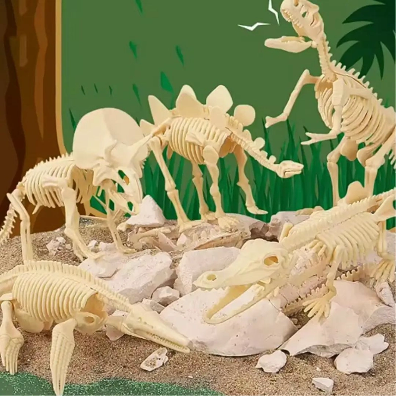 KIT DE EXCAVACION DE FOSILES DE DINOSAURIOS PARA NIÑOS - 6