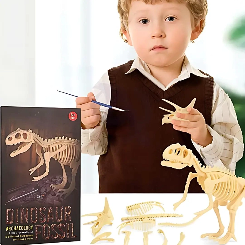 KIT DE EXCAVACION DE FOSILES DE DINOSAURIOS PARA NIÑOS - 8