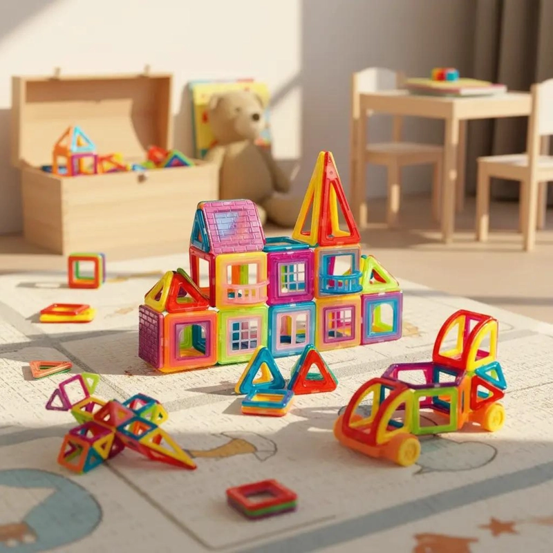 JUEGO DE CONSTRUCCION MAGNE TICO 20 PIEZAS PARA NIÑOS - 3