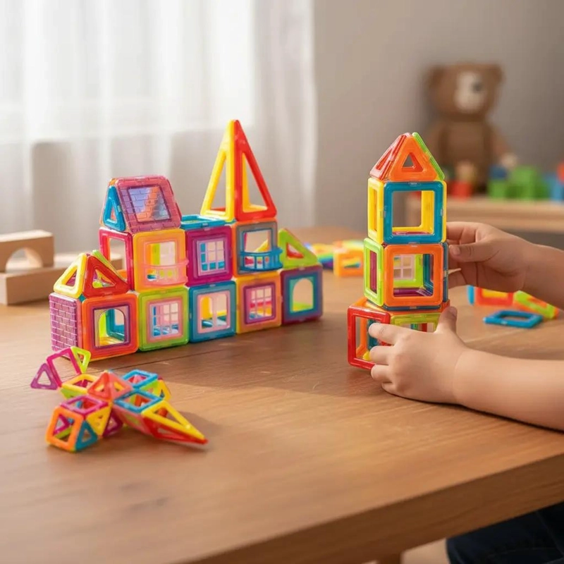 JUEGO DE CONSTRUCCION MAGNE TICO 20 PIEZAS PARA NIÑOS - 4
