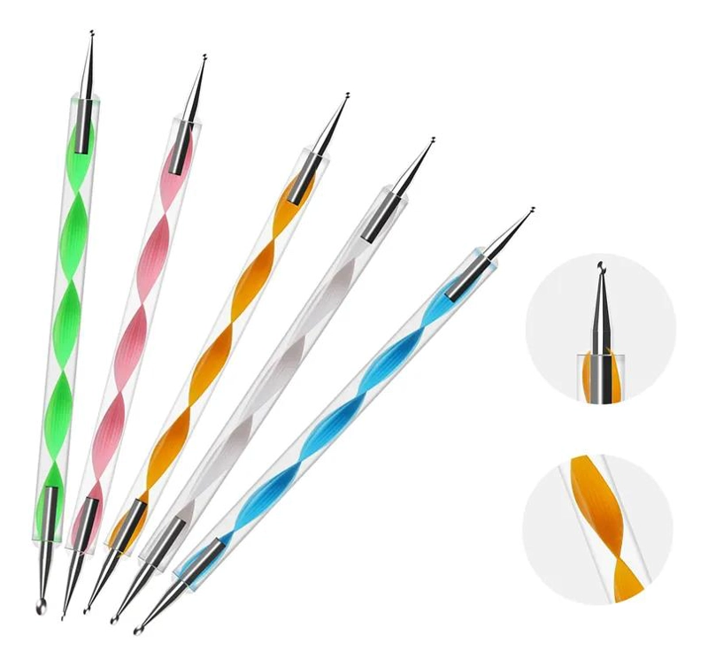 JUEGO DE 20 PINCELES Y PUNTEROS PARA DECORACION DE UÑAS - 5