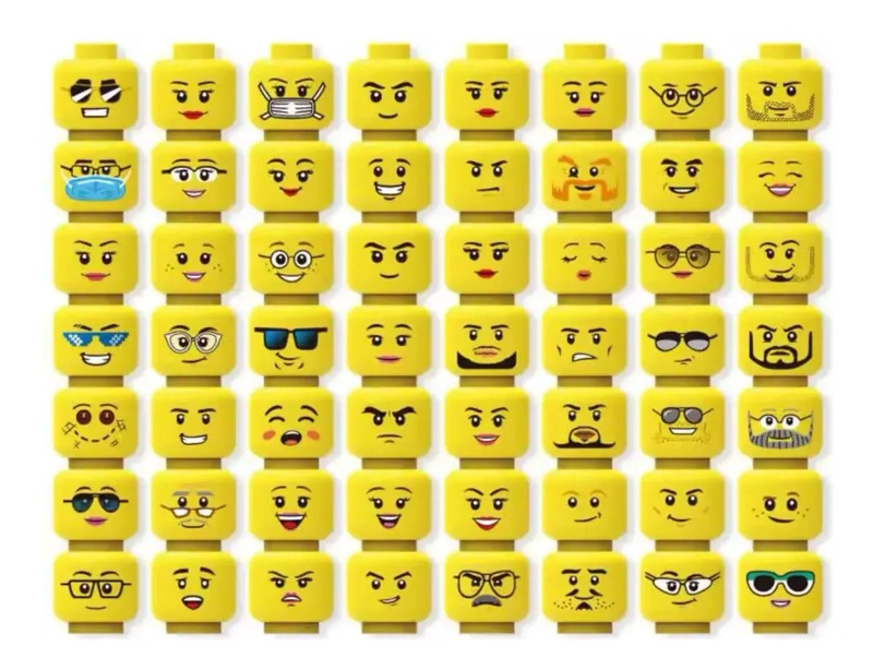 SET DE 56 CABEZAS DE MINIFIGURAS PARA BLOQUES ARMABLES - 3