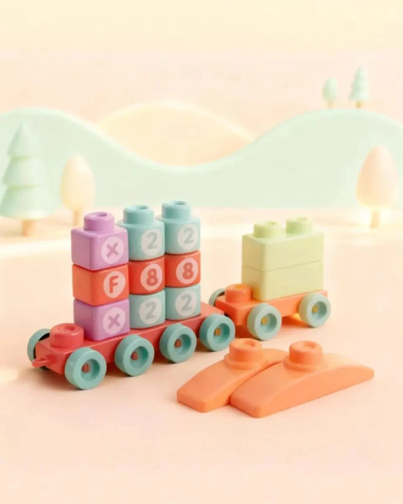 SET DE BLOQUES ARMABLES CON TREN Y 32 PIEZAS PARA NIÑOS - 3