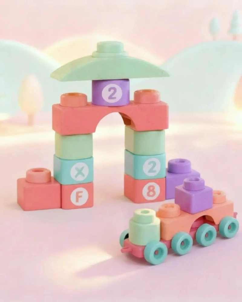 SET DE BLOQUES ARMABLES CON TREN Y 32 PIEZAS PARA NIÑOS - 5
