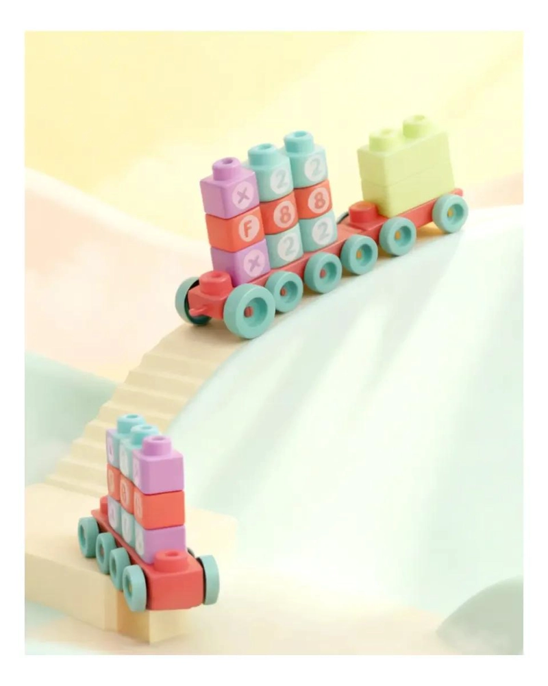 SET DE BLOQUES ARMABLES CON TREN Y 32 PIEZAS PARA NIÑOS - 6
