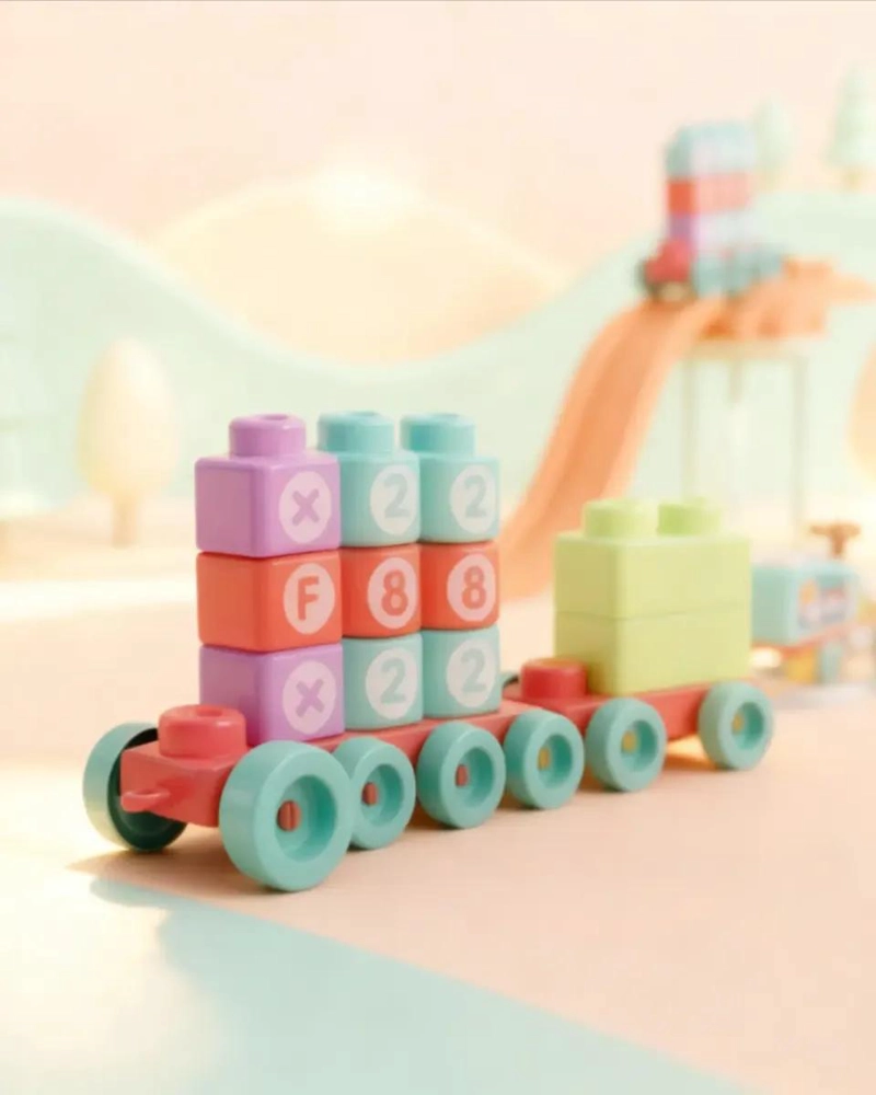 SET DE BLOQUES ARMABLES CON TREN Y 32 PIEZAS PARA NIÑOS - 7