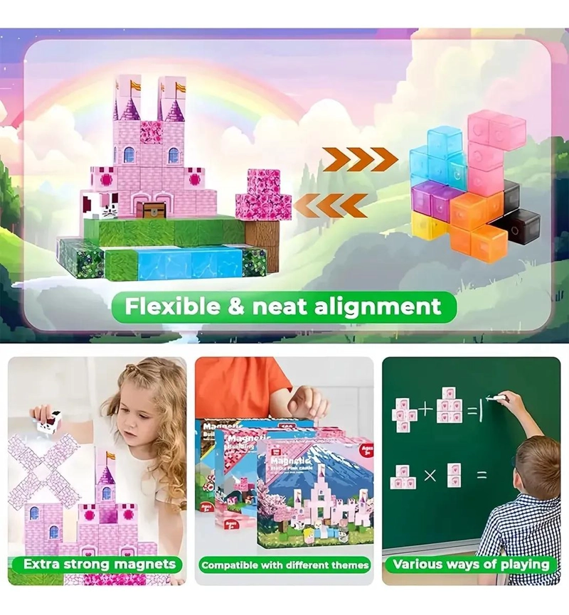 SET DE 100 PIEZAS MAGNE TICAS PARA CONSTRUCCION INFANTIL - 6