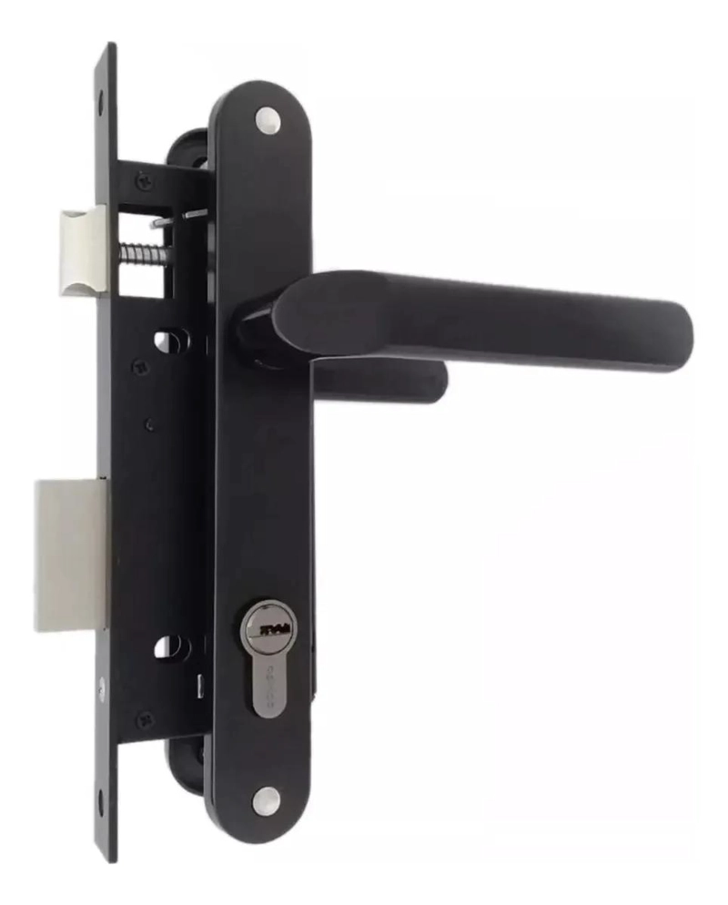 CERRADURA DE PUERTA ABATIBLE CON MANILLA Y CILINDRO - 1