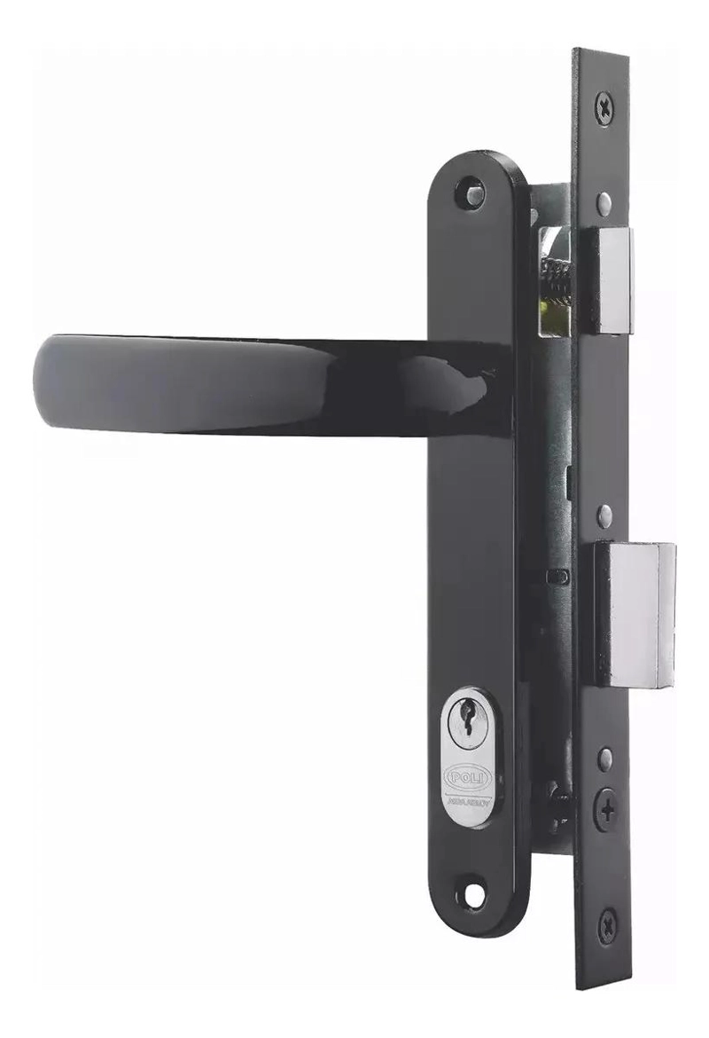 CERRADURA DE PUERTA ABATIBLE CON MANILLA Y CILINDRO - 2