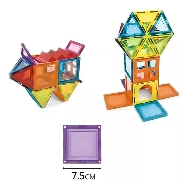 SET DE BLOQUES MAGNE TICOS DE CONSTRUCCION 26 PIEZAS - 3