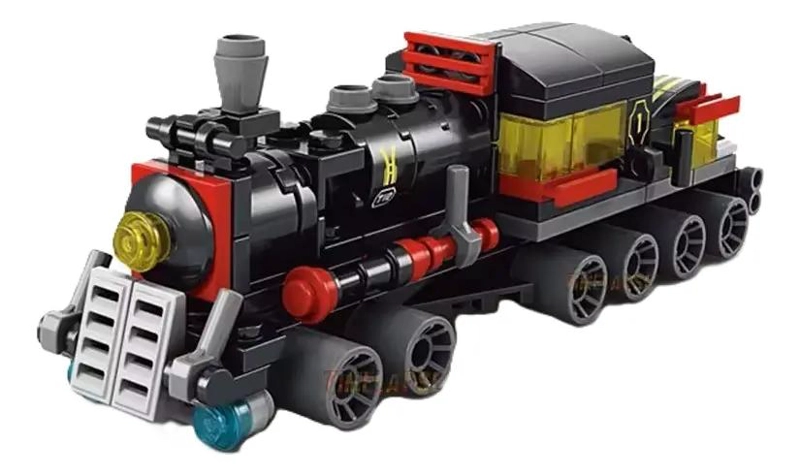 BLOQUES DE CONSTRUCCION PARA ARMAR LOCOMOTORA CLASICA - 1